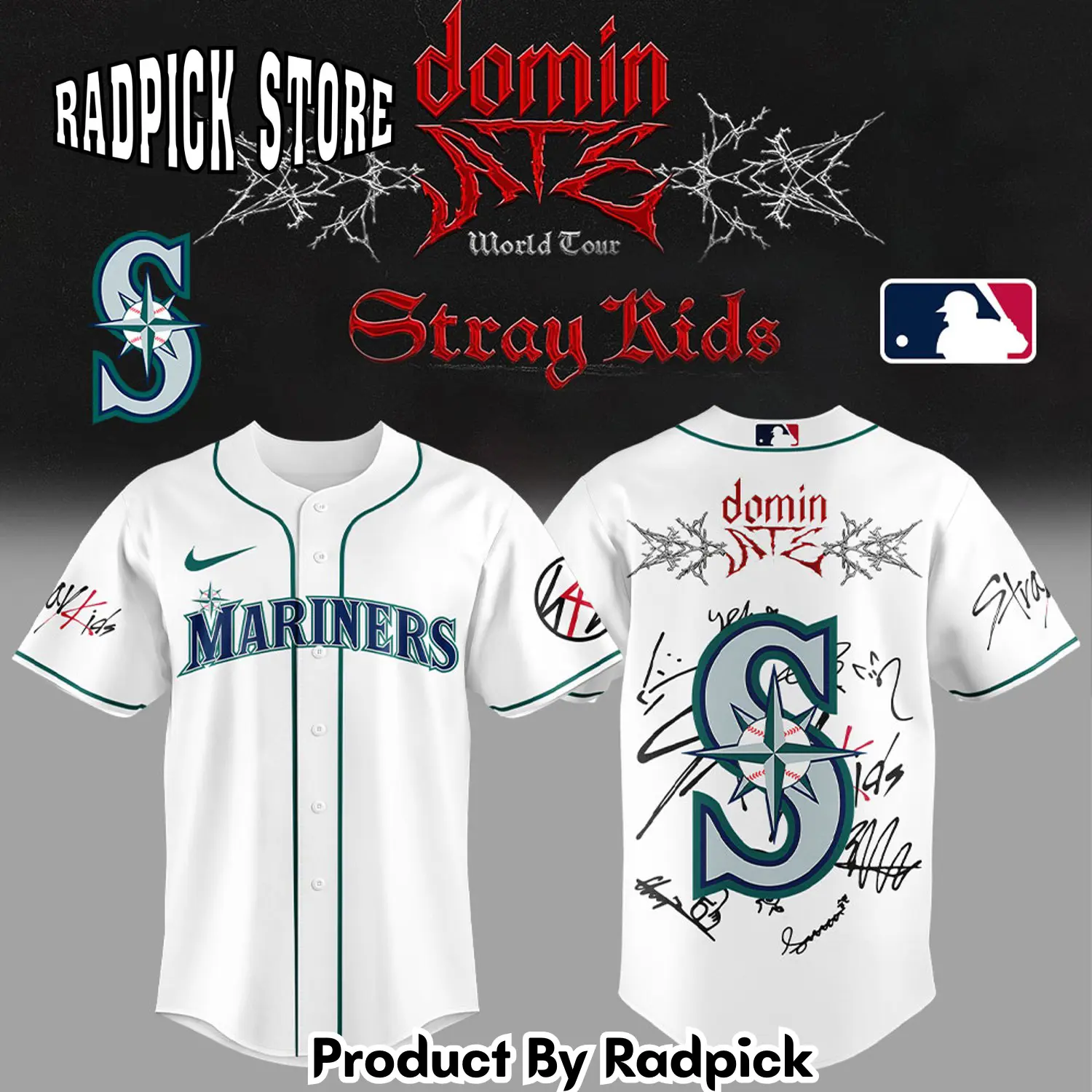 Radpick seattle mariners x ate show signature combo baseball jersey rp12789